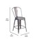 Flash Furniture Clear Coat Metal Counter Stool & Black Poly Seat XU-DG-TP001B-24-PL1B-GG - alternate 7